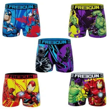 Set di 5 boxer da uomo MARVEL Avengers (Boxer da uomo) Freegun chez FrenchMarket