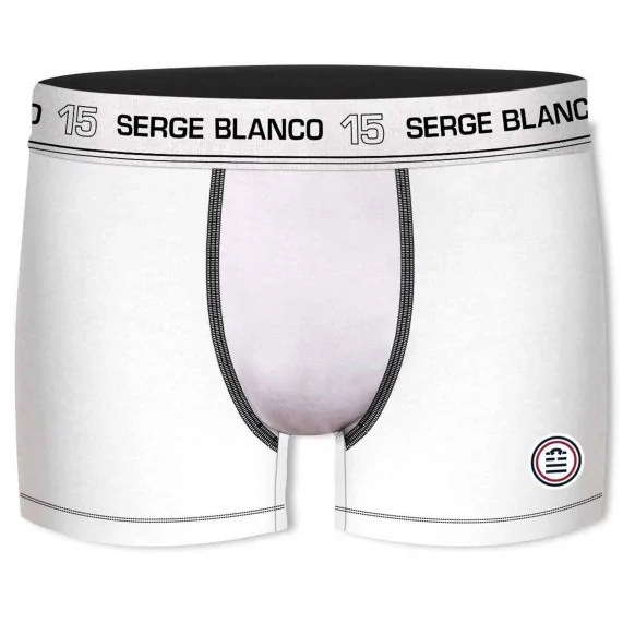 Set van 5 herenboxershorts in katoen (Herenboxershorts) Serge Blanco chez FrenchMarket