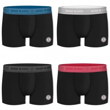 Set van 4 Hype katoenen boxershorts voor mannen (Herenboxershorts) Serge Blanco chez FrenchMarket