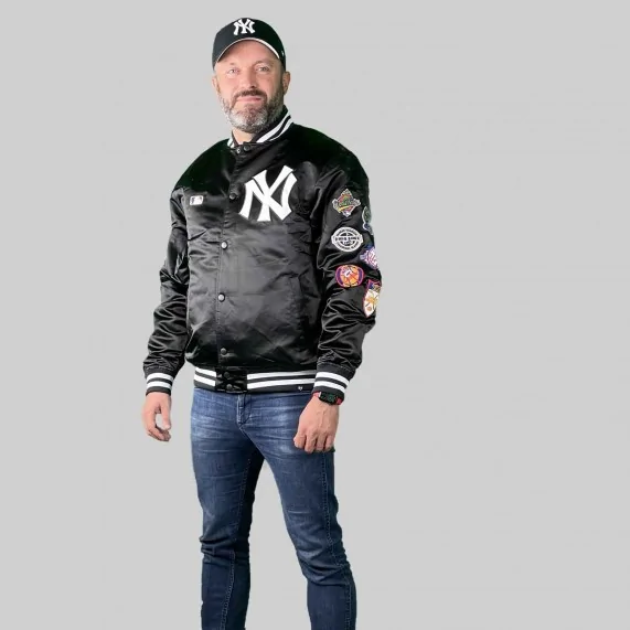 Veste Bomber MLB New York Yankees "Dalston Multi Patch" (Bomber) '47 Brand chez FrenchMarket