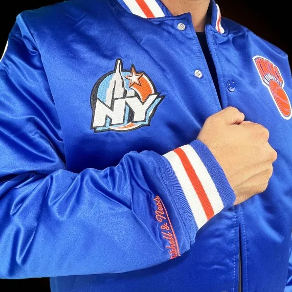 Bomberjacke Satin NBA Champion New York Knicks (Bomber) Mitchell & Ness auf FrenchMarket