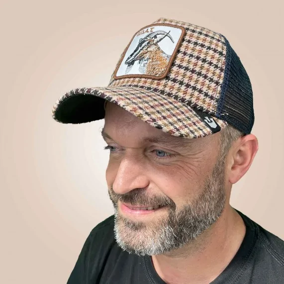 Gorra G.O.A.T. Checkered Trucker Cap - Cabra Good Kid Plaad City (Gorras) Goorin Bros chez FrenchMarket