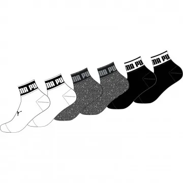 Pack of 6 Pairs of Quarter "Big Logo" Socks (Sports socks) PUMA on FrenchMarket