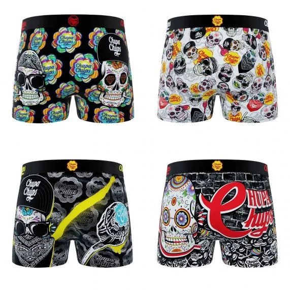 Lot de 4 Boxers Homme "Chupa Chups" (Lot boxers Homme) Freegun chez FrenchMarket