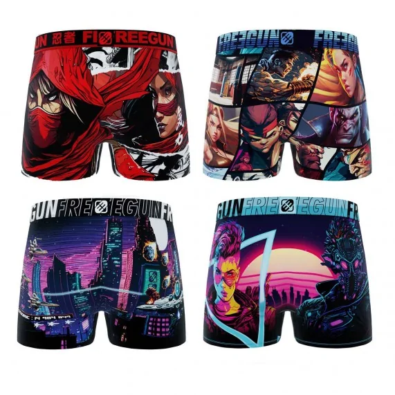 Lot de 4 Boxers Garçon "Manga Video Game" (Lot boxers Garçon) Freegun chez FrenchMarket