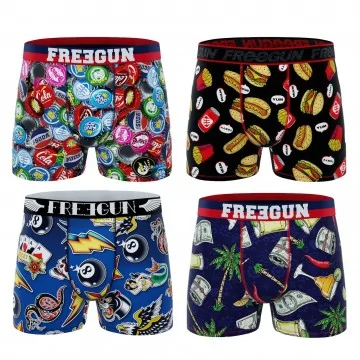 4er-Pack Boxershorts, Jungen "Summer Color (Boxershorts für Jungen) Freegun auf FrenchMarket