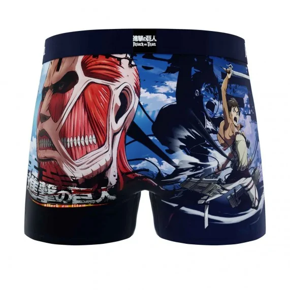 Boxer Homme Microfibre "Attack On Titan" (Boxers Homme) Freegun chez FrenchMarket