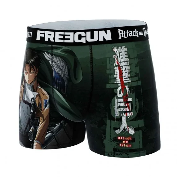 Boxer Homme Microfibre "Attack On Titan" (Boxers Homme) Freegun chez FrenchMarket