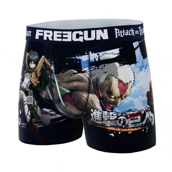 Boxer Homme Microfibre "Attack On Titan" (Boxers Homme) Freegun chez FrenchMarket