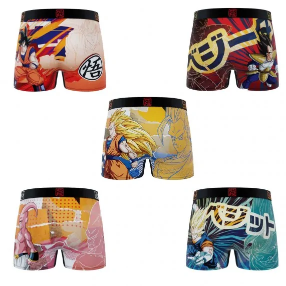 Confezione da 5 boxer Dragon Ball Z (Boxer da uomo) Freegun chez FrenchMarket