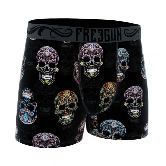 Boxer con calavera y huesos cruzados (Boxers) Freegun chez FrenchMarket