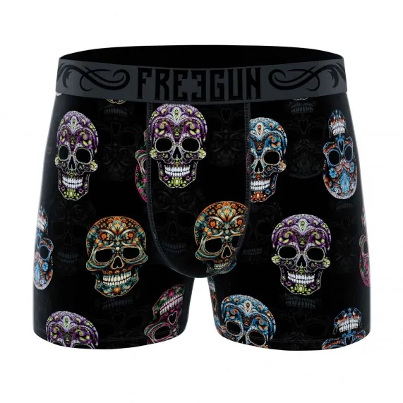 Boxer con calavera y huesos cruzados (Boxers) Freegun chez FrenchMarket