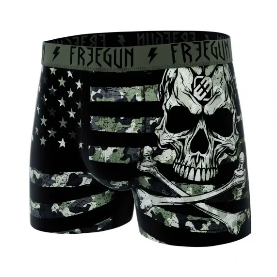 Boxer con calavera y huesos cruzados (Boxers) Freegun chez FrenchMarket