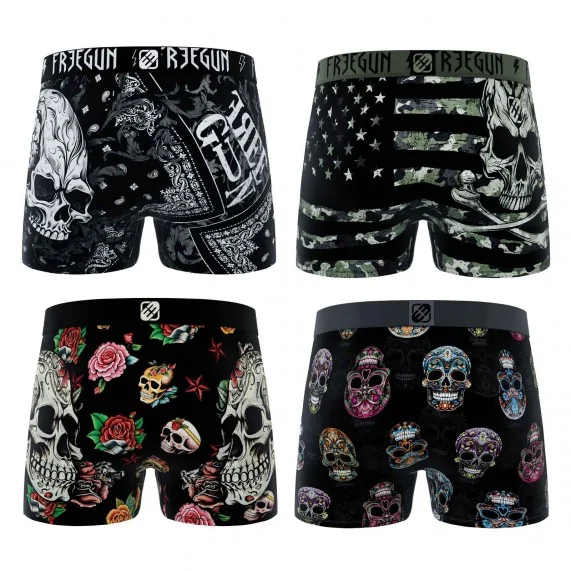 4er-Pack Herren Boxershorts Skull Totenkopf (Boxershorts für Männer) Freegun auf FrenchMarket