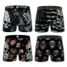 Lot de 4 Boxers Homme Skull Tête de Mort (Lot boxers Homme) Freegun chez FrenchMarket