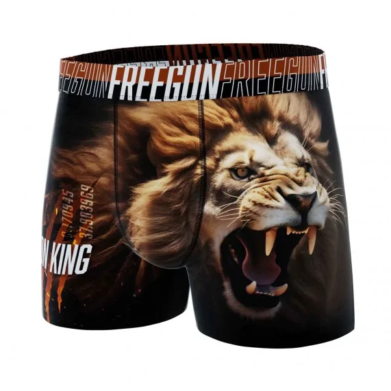 4er-Pack Herren-Boxershorts aus Mikrofaser "Wild Animals" (Boxershorts für Männer) Freegun auf FrenchMarket