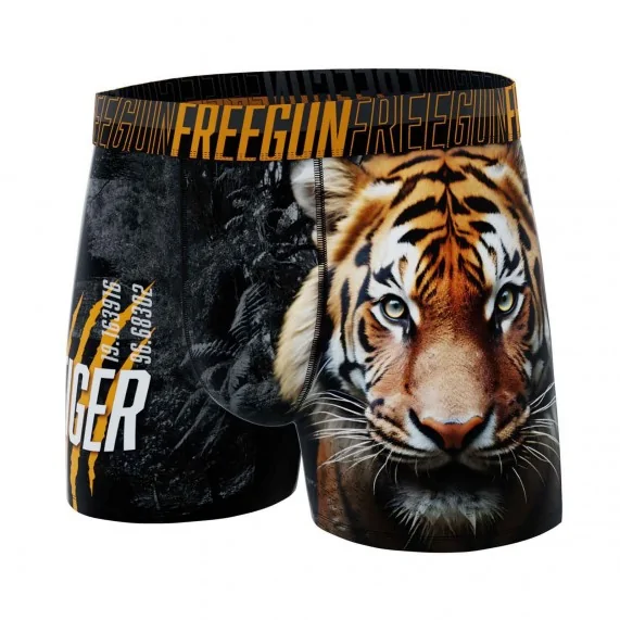 Set di 4 boxer in microfibra "Wild Animals" per uomo (Boxer da uomo) Freegun chez FrenchMarket