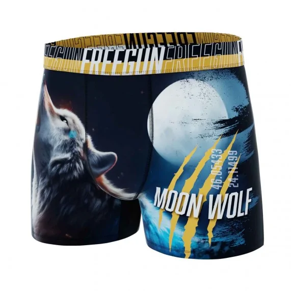 Set van 4 "Wilde dieren" Microvezel Boxershorts voor mannen (Herenboxershorts) Freegun chez FrenchMarket