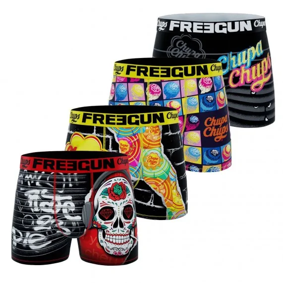 4er-Pack Boxershorts für Männer "Chupa Chups" (Boxershorts für Männer) Freegun auf FrenchMarket