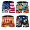 Set van 4 herenboxershorts van microvezel "USA (Herenboxershorts) Freegun chez FrenchMarket