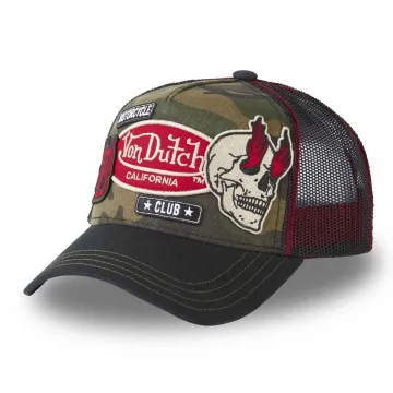 Casquette Trucker "Patches Skull" (Casquettes) Von Dutch chez FrenchMarket