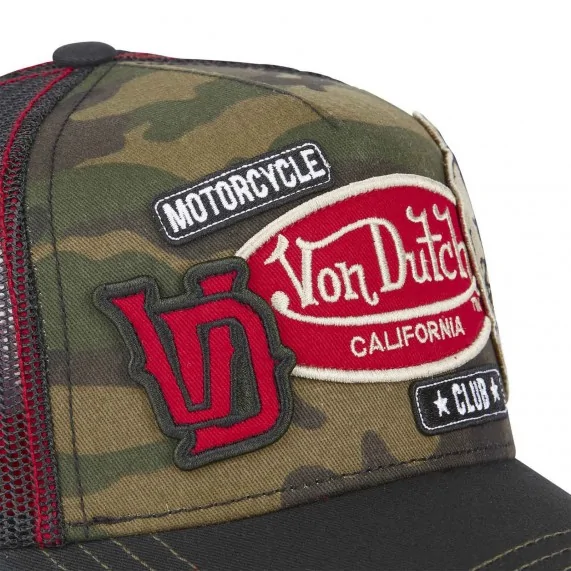 Cappello Trucker con teschio Patches (Cappellino) Von Dutch chez FrenchMarket