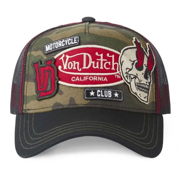 Casquette Trucker "Patches Skull" (Casquettes) Von Dutch chez FrenchMarket