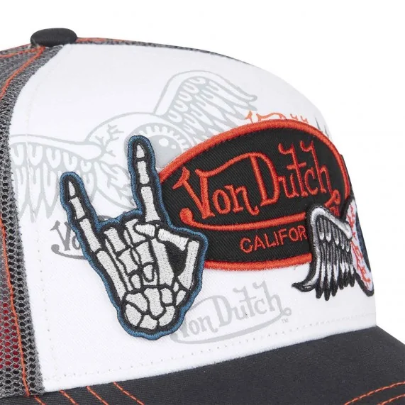 Cappello Trucker con toppe Rock on Hand (Cappellino) Von Dutch chez FrenchMarket