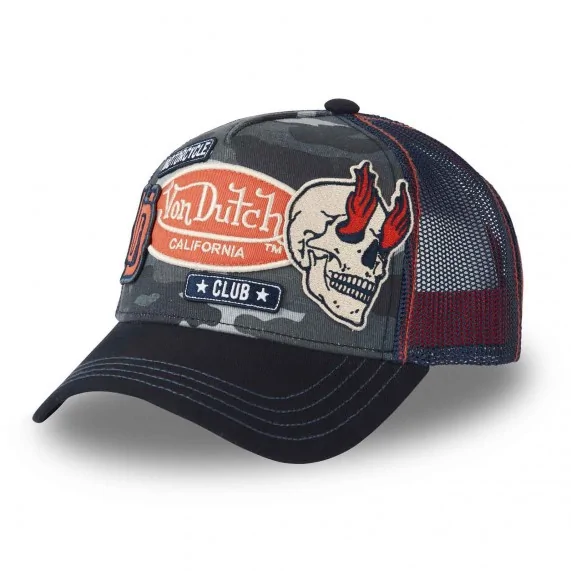 Gorra Patches Skull Trucker (Gorras) Von Dutch chez FrenchMarket