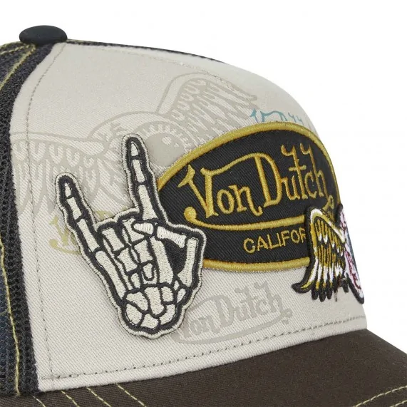 Cappello Trucker con toppe Rock on Hand (Cappellino) Von Dutch chez FrenchMarket