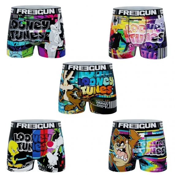 Set van 5 Looney Tunes heren boxers (Herenboxershorts) Freegun chez FrenchMarket