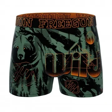 Wild Life" men's boxer shorts (Boxers) Freegun on FrenchMarket