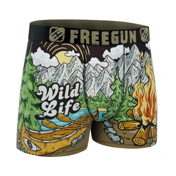 4er-Pack Boxershorts für Männer "Wild Life Pack" (Boxershorts für Männer) Freegun auf FrenchMarket