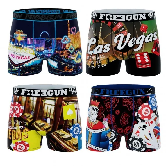 4er-Pack Boxershorts für Männer Kollektion Las Vegas (Boxershorts für Männer) Freegun auf FrenchMarket