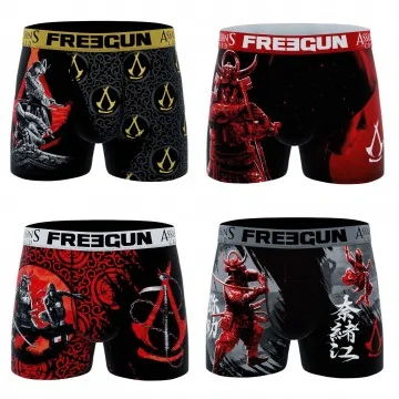 4er-Pack Herren-Boxershorts "Assassin's Creed: Shadows" (Boxershorts für Männer) Freegun auf FrenchMarket