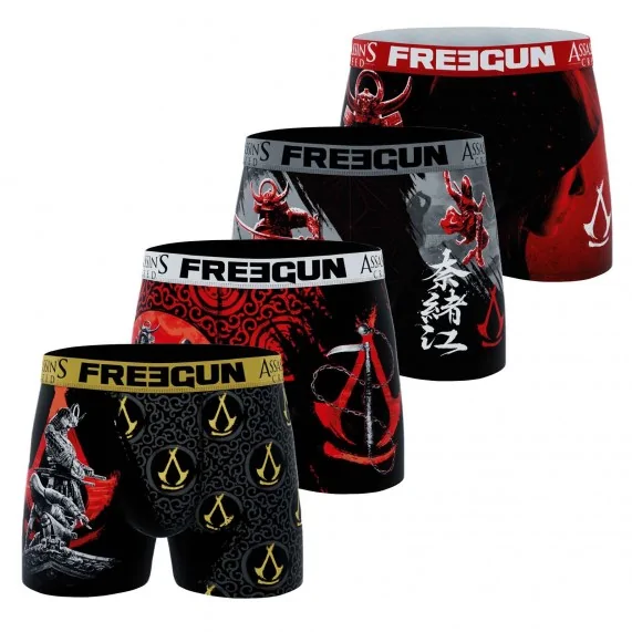 4er-Pack Herren-Boxershorts "Assassin's Creed: Shadows" (Boxershorts für Männer) Freegun auf FrenchMarket