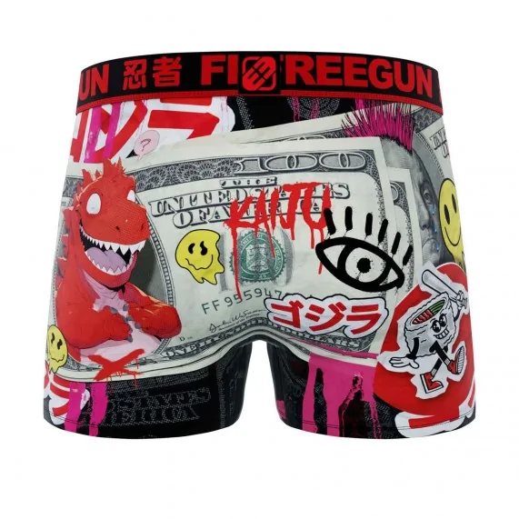 Boxer in microfibra "Street Pop-Art" per uomo (Boxer) Freegun chez FrenchMarket