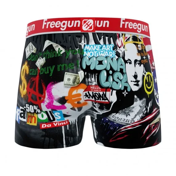 Boxer Homme Microfibre "Street Pop-Art" (Boxers Homme) Freegun chez FrenchMarket