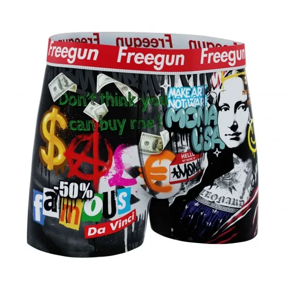 Boxer in microfibra "Street Pop-Art" per uomo (Boxer) Freegun chez FrenchMarket