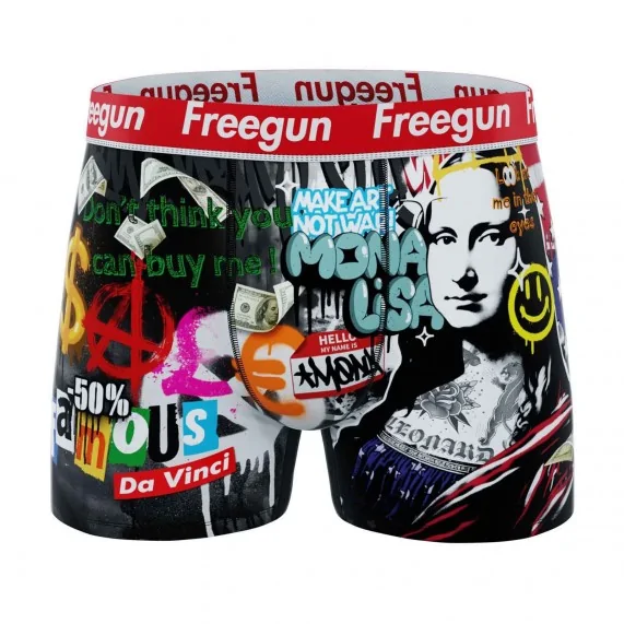 Boxer de microfibra "Street Pop-Art" para hombre (Boxers) Freegun chez FrenchMarket