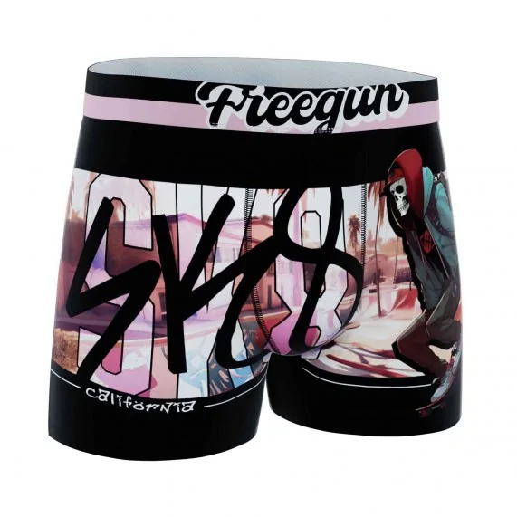 Lot de 5 Boxers Homme Microfibre "Street Sport" (Lot boxers Homme) Freegun chez FrenchMarket