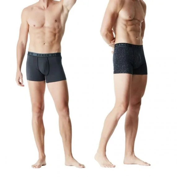 4er-Pack Herren-Boxershorts aus Baumwolle "Casual" (Boxershorts für Männer) Serge Blanco auf FrenchMarket