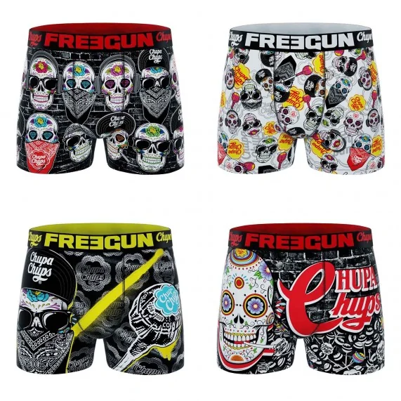 Set van 4 "Chupa Chups" jongensboxershorts (Jongensboxershort) Freegun chez FrenchMarket