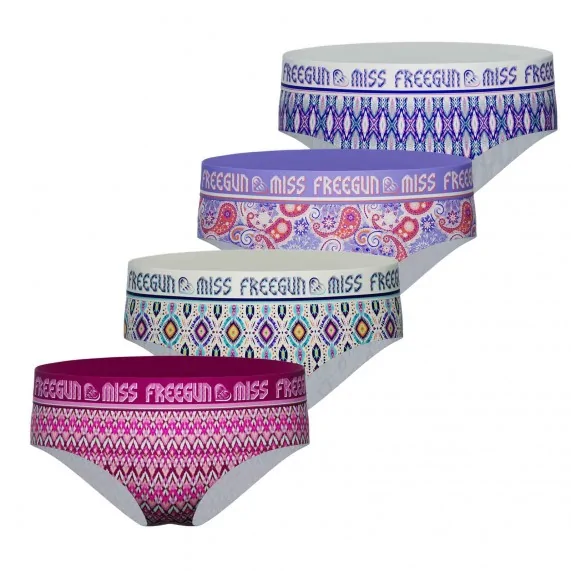 Set di 4 boxer donna in microfibra (Boxer - Slip) Freegun chez FrenchMarket