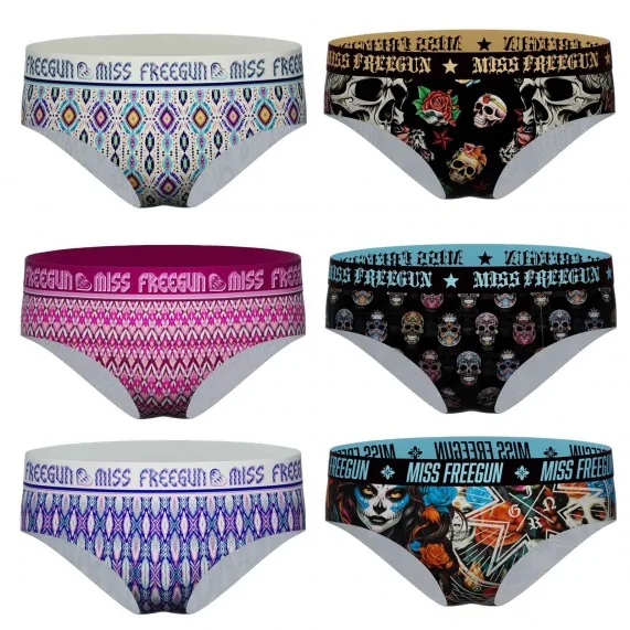 Confezione da 6 boxer da donna (Boxer - Slip) Freegun chez FrenchMarket