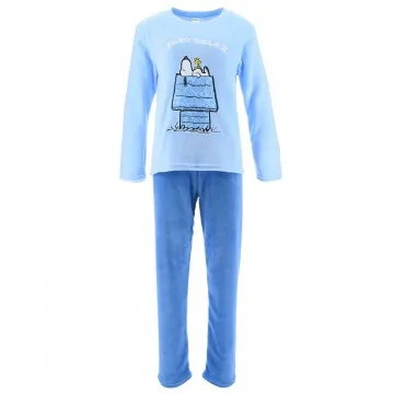 Peanuts - Snoopy "Just Relax" Conjunto de pijama de forro polar para mujer (Conjuntos de pijama) French Market chez FrenchMarket