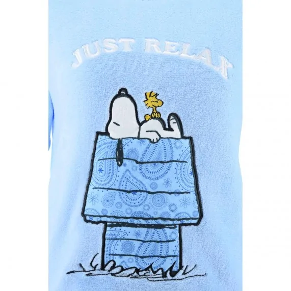 Peanuts - Ensemble Pyjama Femme Polaire Snoopy "Just Relax" (Ensembles de Pyjama) French Market chez FrenchMarket