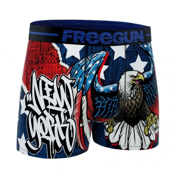 Set van 4 Microvezel jongensboxershorts "USA (Jongensboxershort) Freegun chez FrenchMarket