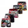 Lot de 5 Boxers Garçon Microfibre "Street Pop Art" (Lot boxers Garçon) Freegun chez FrenchMarket