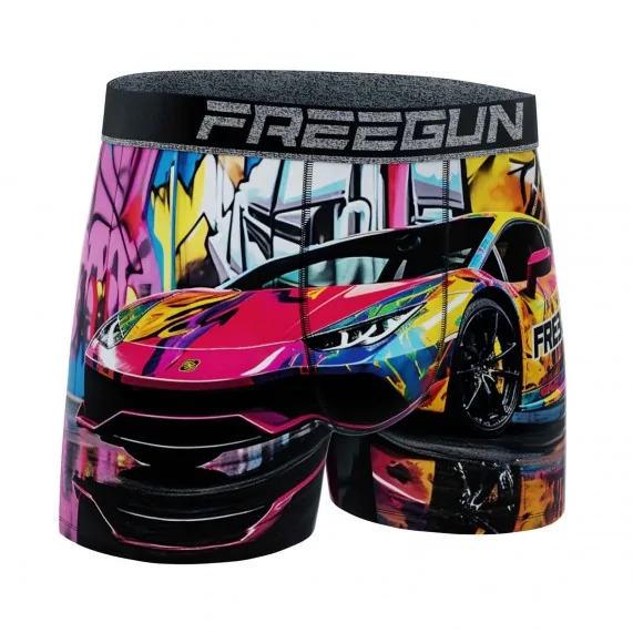 Confezione da 5 boxer in microfibra "Street Pop Art" per ragazzi (Boxer da ragazzo) Freegun chez FrenchMarket